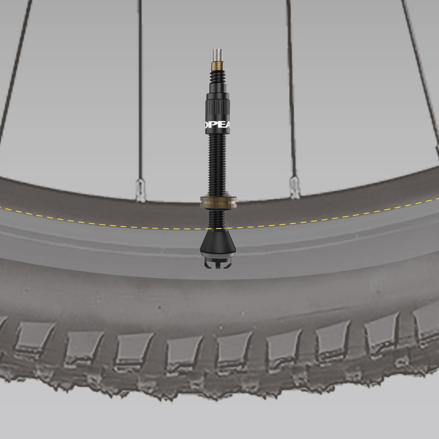 Set of 2 TOPEAK TURBOFLOW Tubeless Valves Black