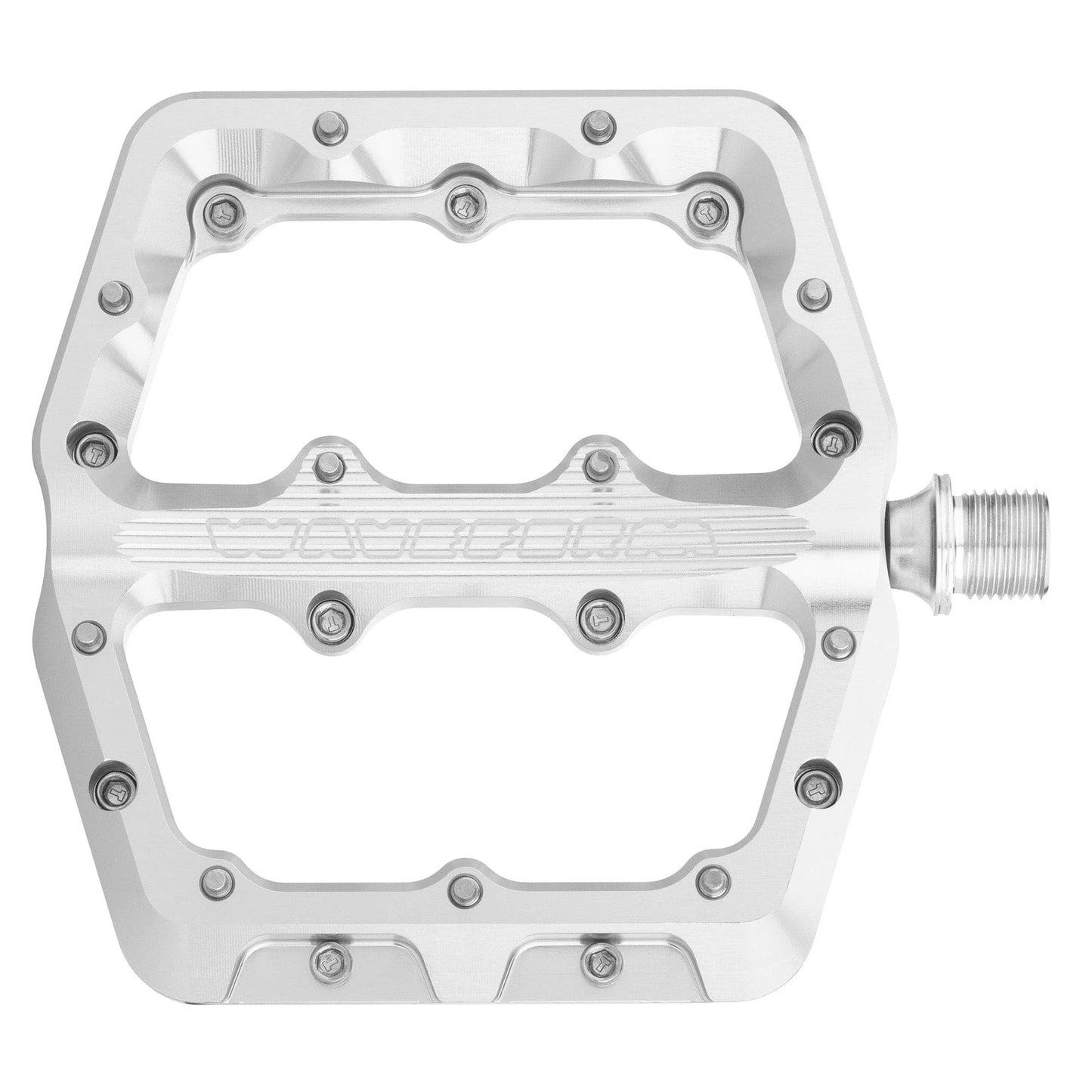 WOLF TOOTH WAVEFORM Large Flat Pedals, Silver