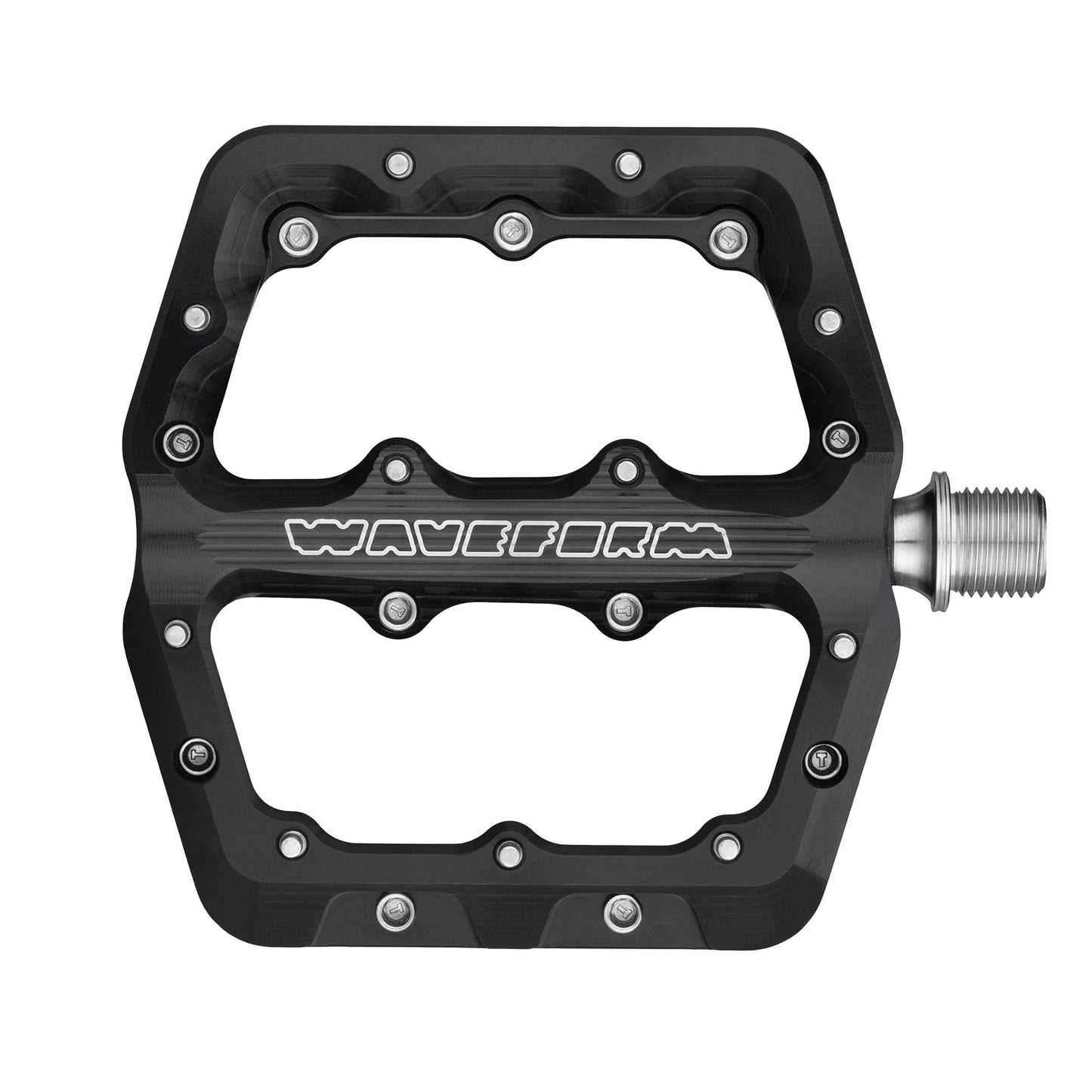 WOLF TOOTH WAVEFORM Large Flat Pedals, Black
