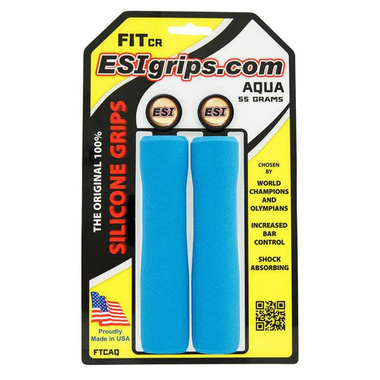 Grips ESI FIT CR (CHUNKY/RACER'S EDGE COMBO) 130 mm Light blue