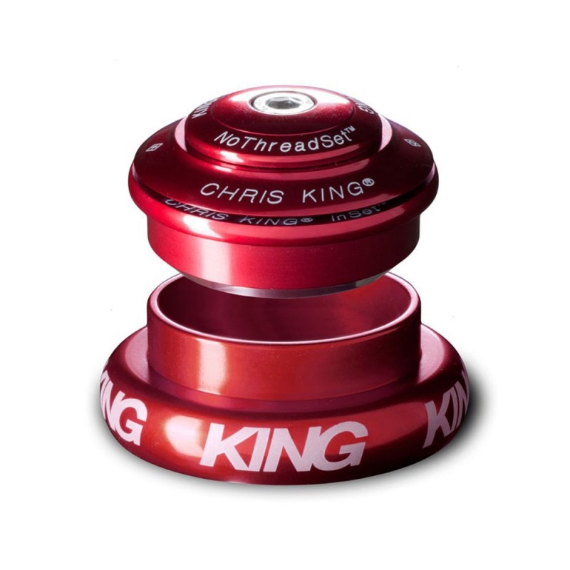 Semi-Integrated / External Headset CHRIS KING INSET 7 1"1/8-1.5" ZS44/EC44 Red