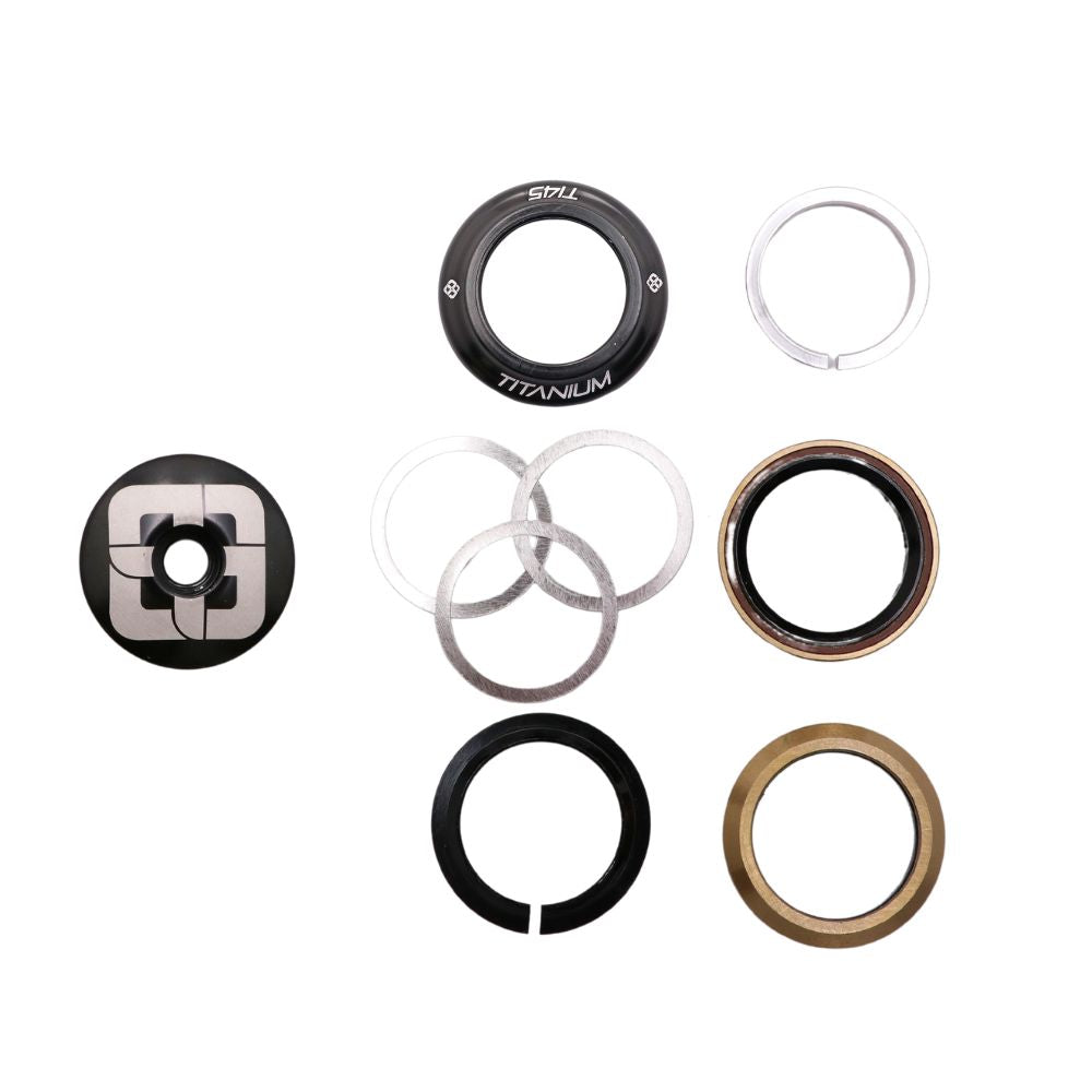 PRIDE Ti45 Titanium iIS42 1"1/8 Integrated Headset Black