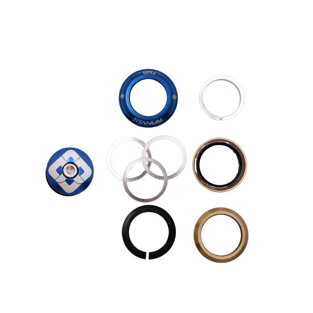 PRIDE Ti45 Titanium iIS42 1"1/8 Integrated Headset Blue