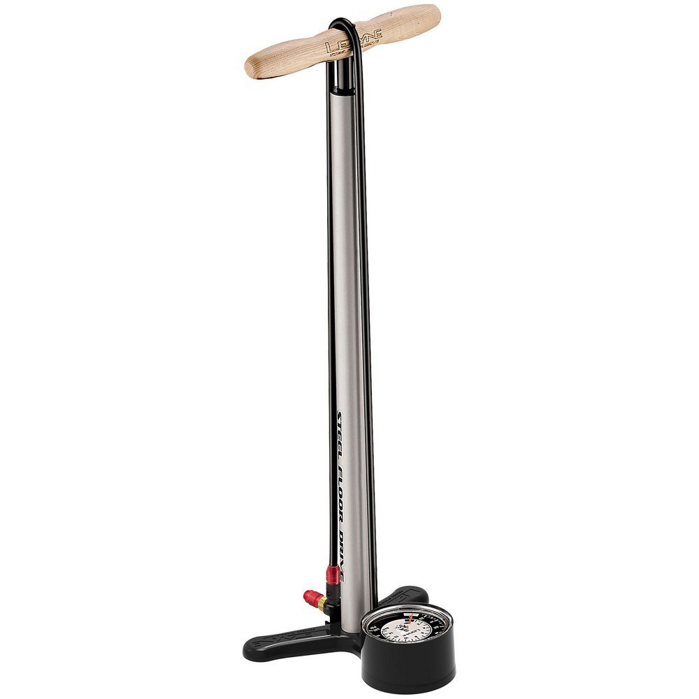 LEZYNE STEEL DRIVE FLOOR Silver foot pump