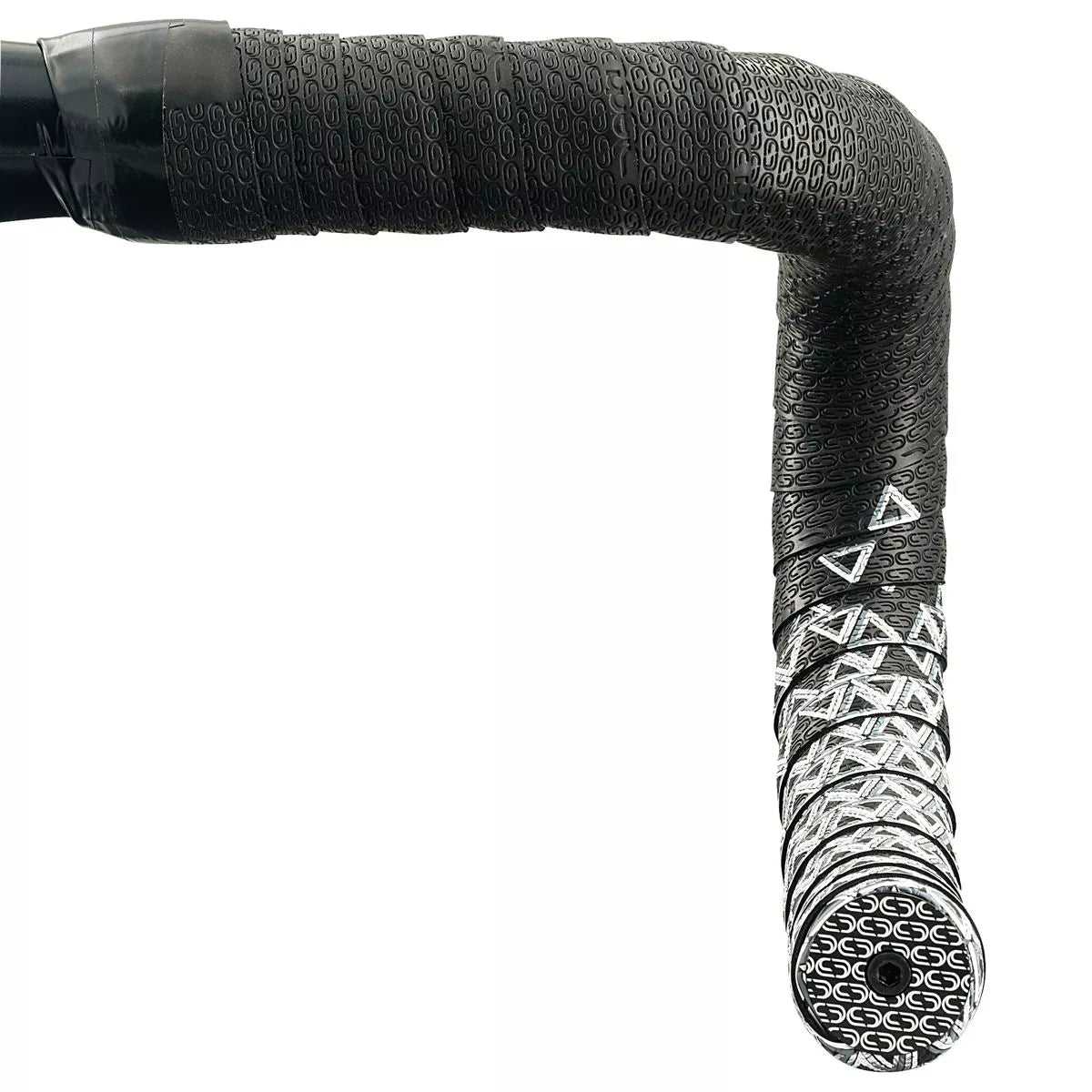 DEDA LOOP + END-PLUG Handlebar Tape, Black/Silver