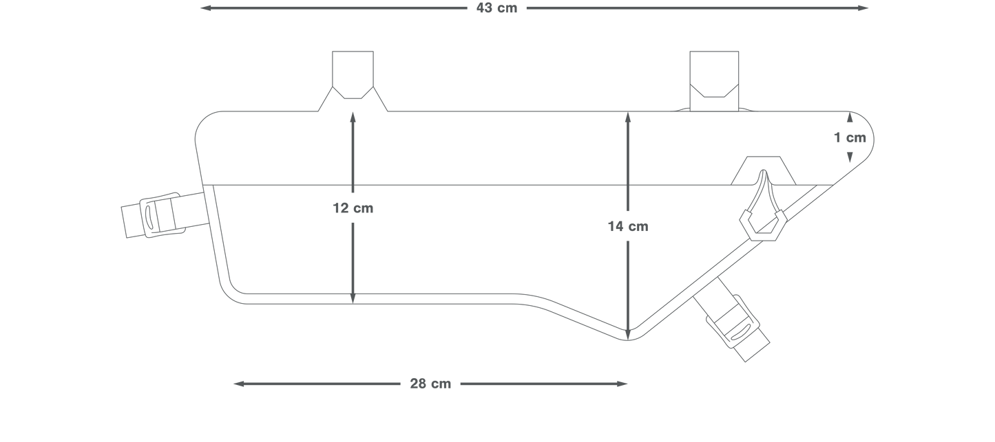 Frame Bag APIDURA EXPEDITION COMPACT FRAME PACK DRY 3 L Black