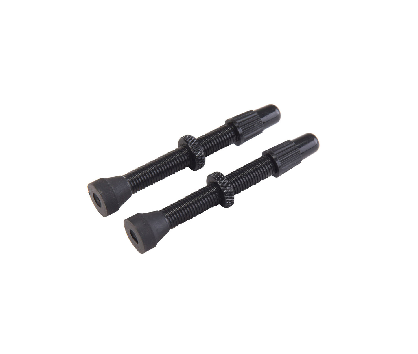 Set of 2 VAR Presta Valves Aluminium 44 mm Black