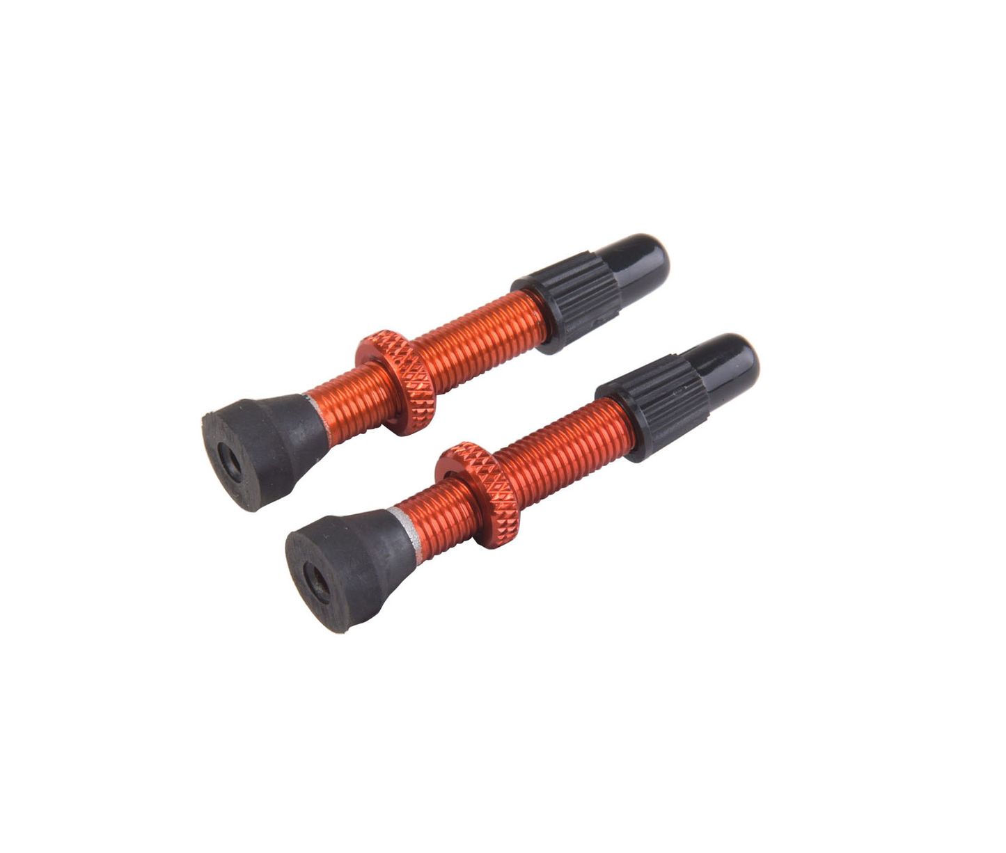 Set of 2 VAR Presta Valves Aluminium 35 mm Orange