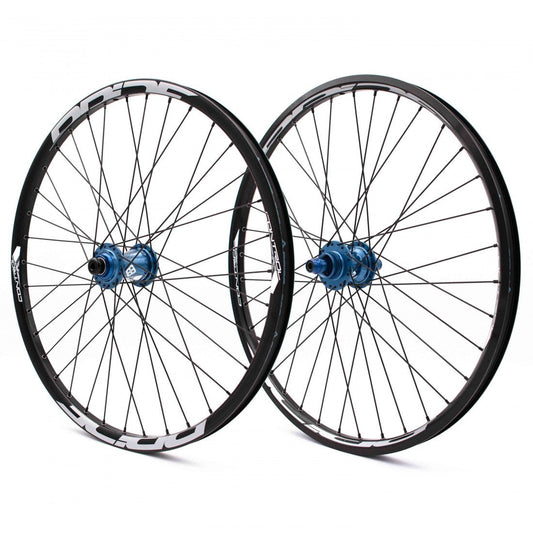 PRIDE 24" (507mm) Control V1 V-Brake/Disc Wheel Set 20/10mm Axles Blue