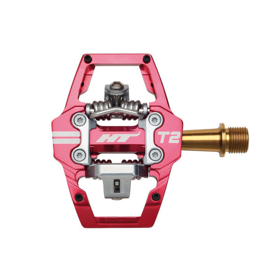 HT COMPONENTS T2 Titanium Red pedals