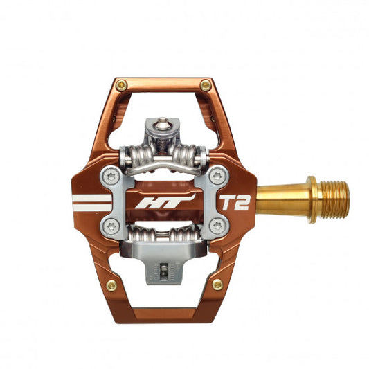 HT COMPONENTS ENDURO T2T Titanium Red Pedals – Probikeshop