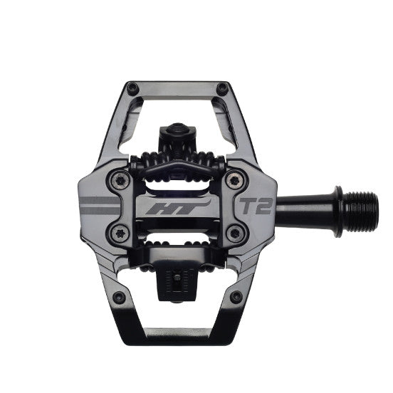 HT COMPONENTS EDNURO T2 Flat Pedals Black Stealth