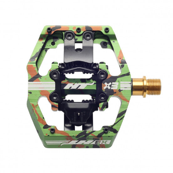 HT COMPONENTS X3 Titanium Camo Green pedals
