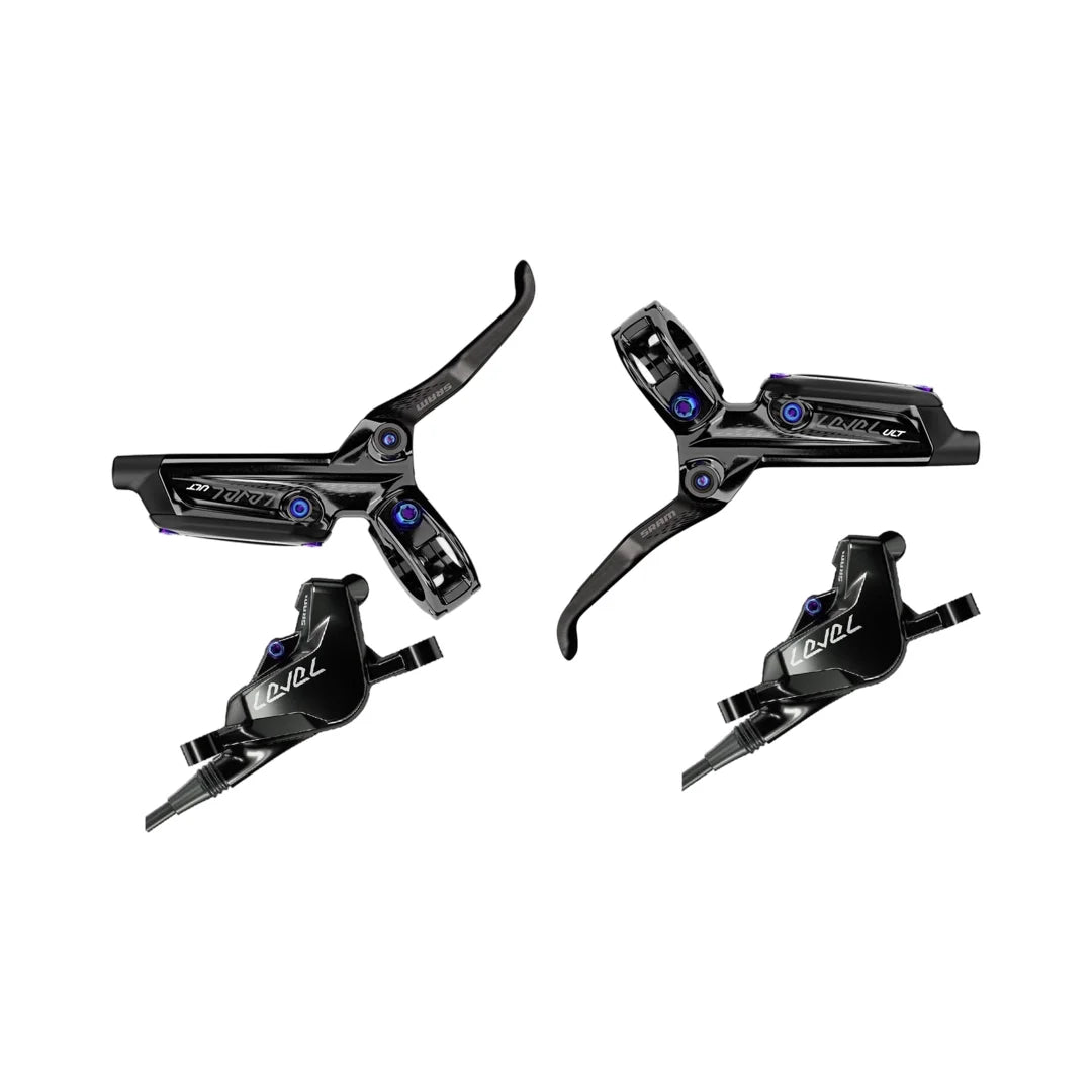 Pair of SRAM LEVEL ULTIMATE Black/Rainbow brakes