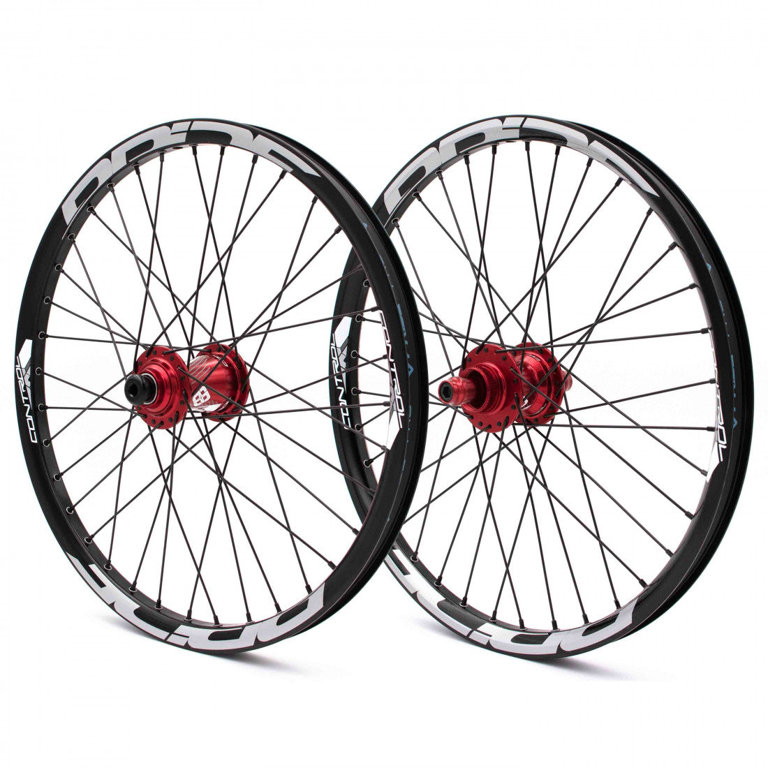 PRIDE 20" (406mm) Control V1 Disc 20/10mm Axle Red Wheelset