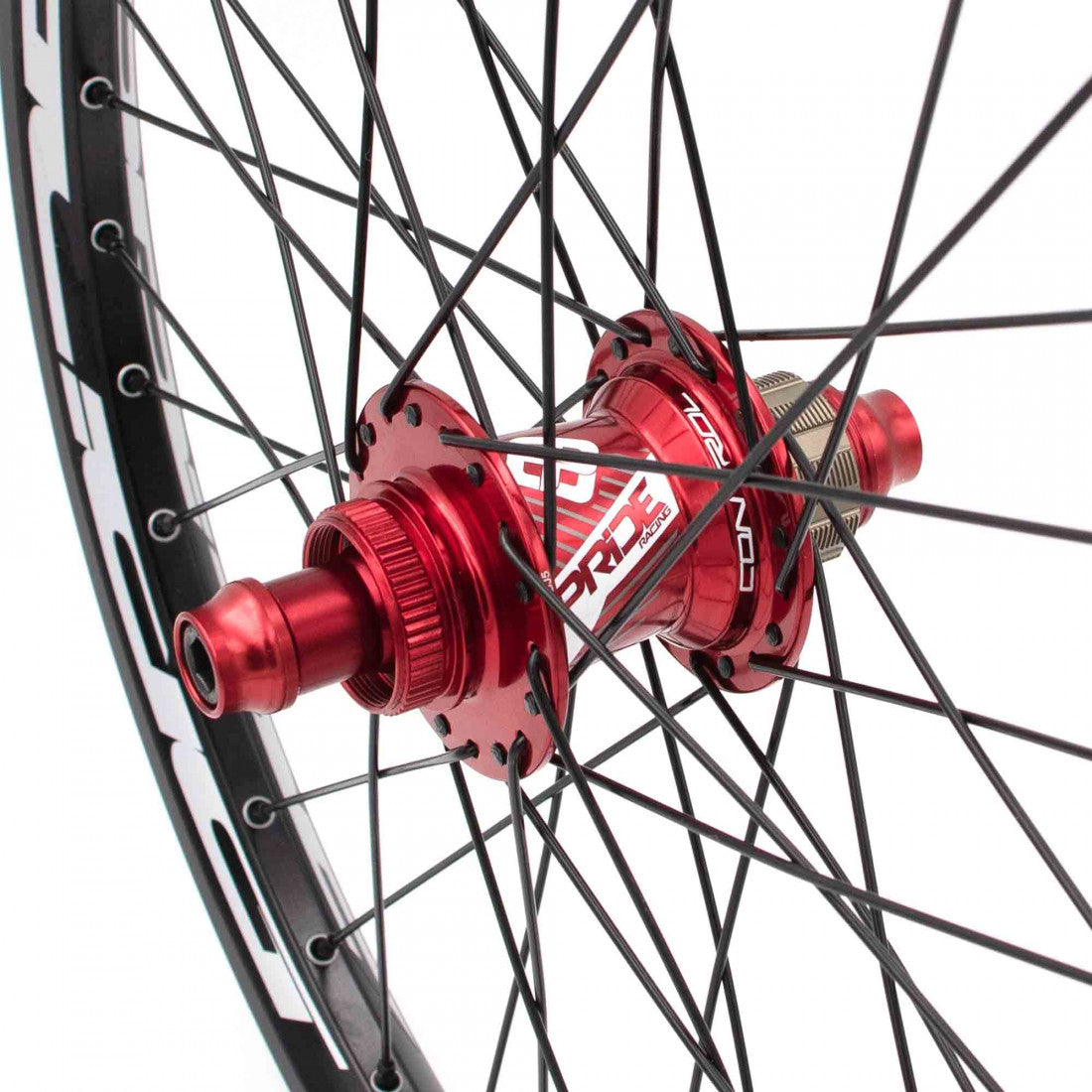 PRIDE 20" (406mm) Control V1 Disc 20/10mm Axle Red Wheelset