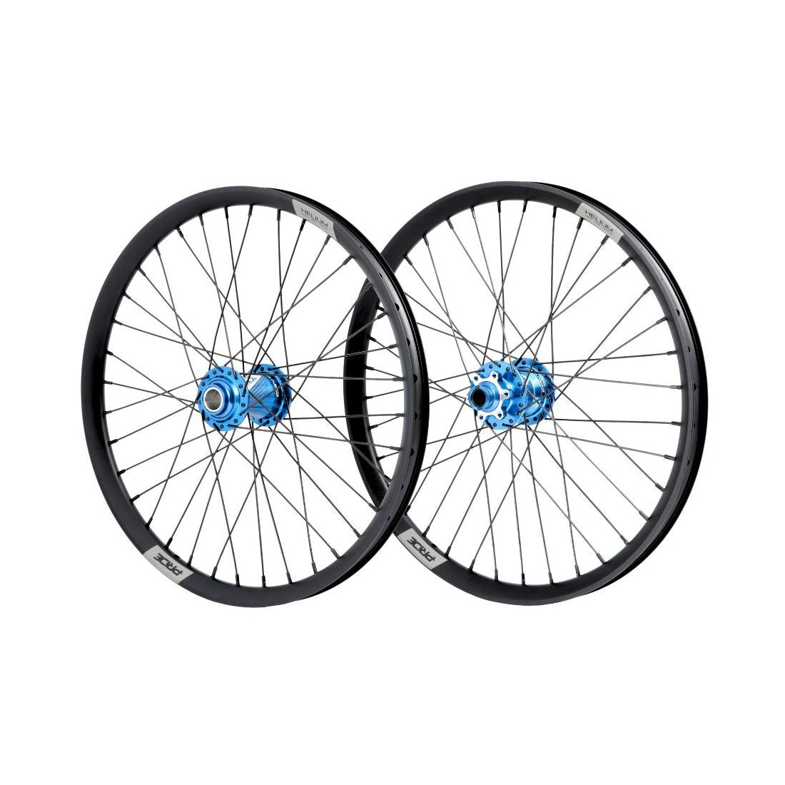 PRIDE 20" (406mm) Control V2 Disc Helium M24 15/20mm Axle Wheelset Blue