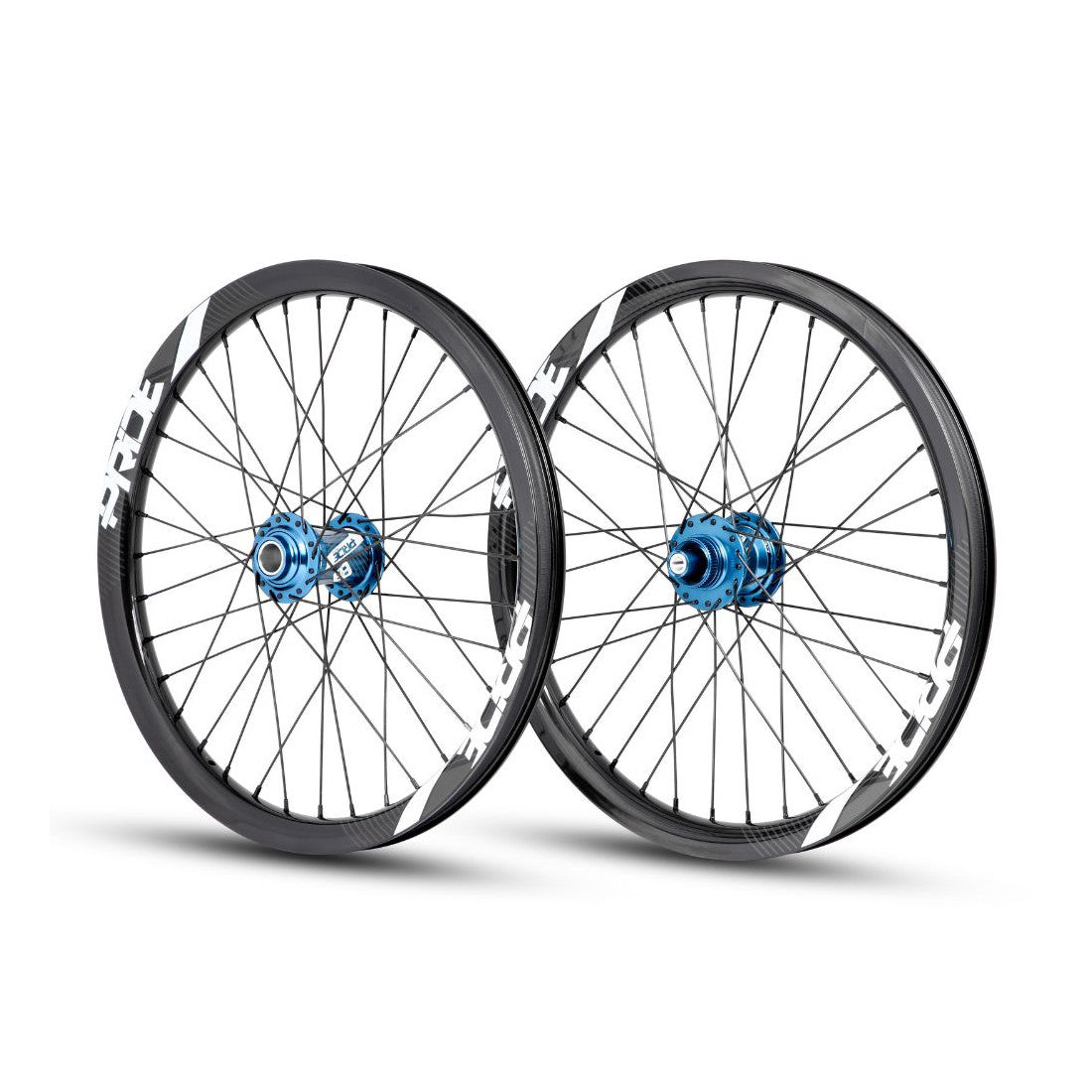 PRIDE 20" (406mm) Carbon Gravity Gloss Disc / Pride Control Axes 20/10mm Wheel Set Blue