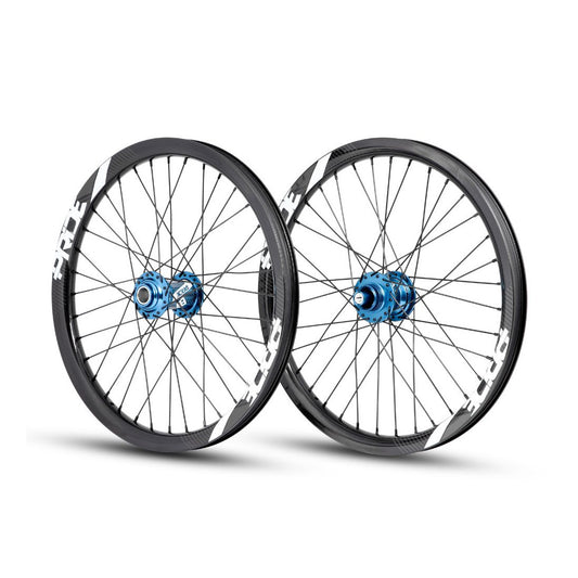 PRIDE 20" (406mm) Carbon Gravity Gloss Disc / Pride Control Axes 20/10mm Wheel Set Blue