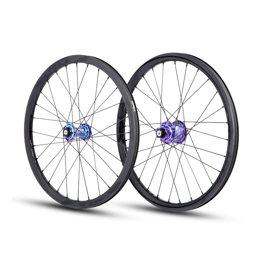 PRIDE 20" (451mm) Carbon Wave Gloss Black Disc Matrix Axes 10/10mm Splash Wheel Set