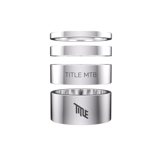 TITLE Aluminium Headset Spacers 1-1/8" Chrome