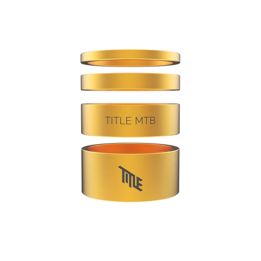 TITLE Aluminium Headset Spacers 1-1/8" Gold