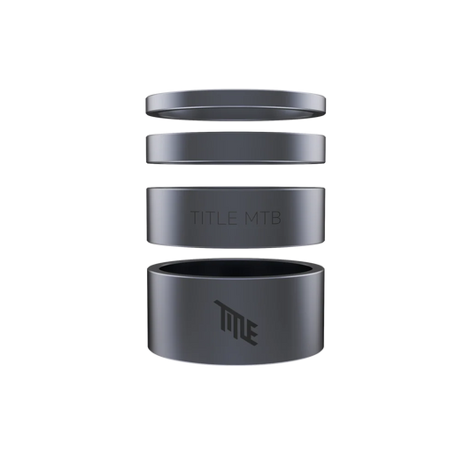TITLE Aluminium Headset Spacers 1-1/8" Grey