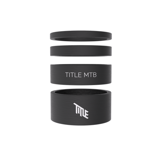 Title UD matt carbon headset spacer kit, 3, 5, 10 and 15 mm, stacked
