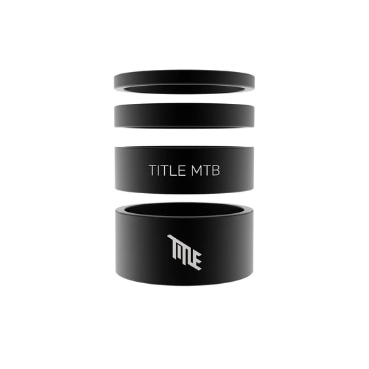 TITLE Aluminium 1-1/8" Headset Spacers Black