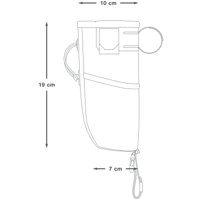 Handlebar bag APIDURA BACKCOUNTRY FOOD POUCH PLUS 1.2 L Black Grey