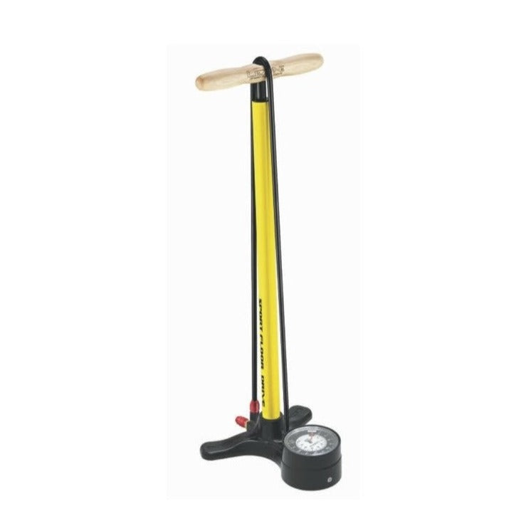 LEZYNE SPORT DRIVE FLOOR Foot Pump Yellow