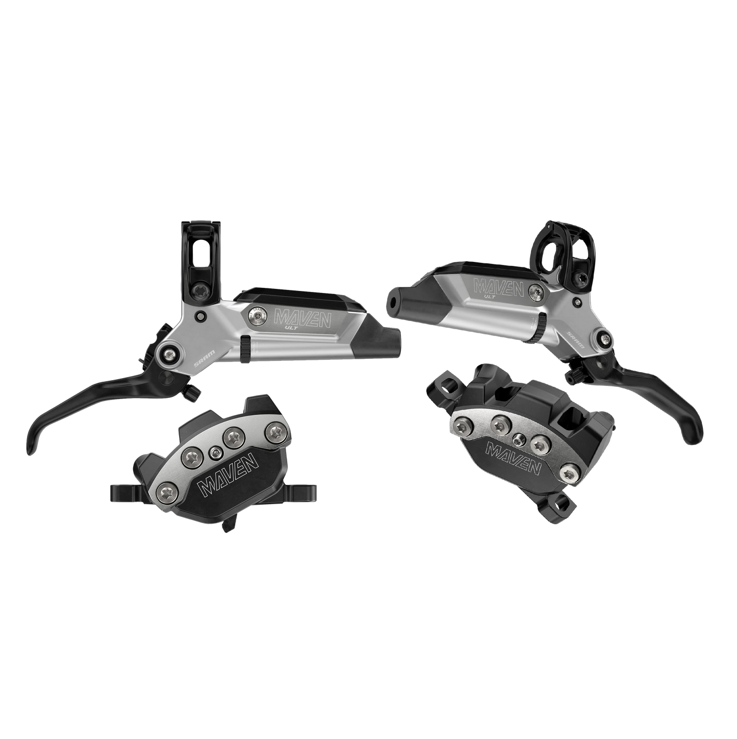 Pair of SRAM MAVEN ULTIMATE Silver brakes