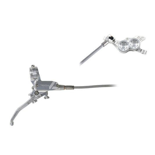 Rear Brake HOPE TECH 4 E4 BRAIDED Aviation Brake Hose Silver