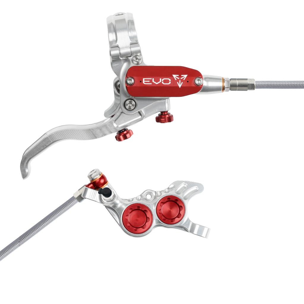 Rear brake HOPE TECH 4 EVO GR4 Aviation Silver/Red