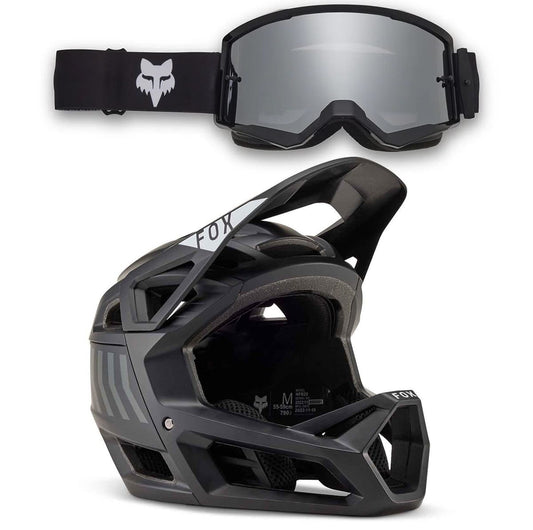 FOX Combo: Headset MTB PROFRAME NACE Black + FOX MAIN CORE SPARK Mask Black