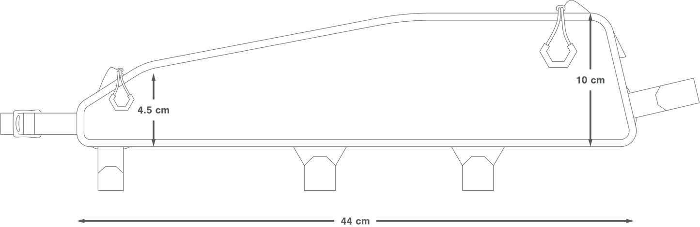 Frame Bag APIDURA RACING LONG TOP TUBE PACK 2 L Black