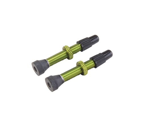 Set of 2 VAR Presta Valves Aluminium 35 mm Green