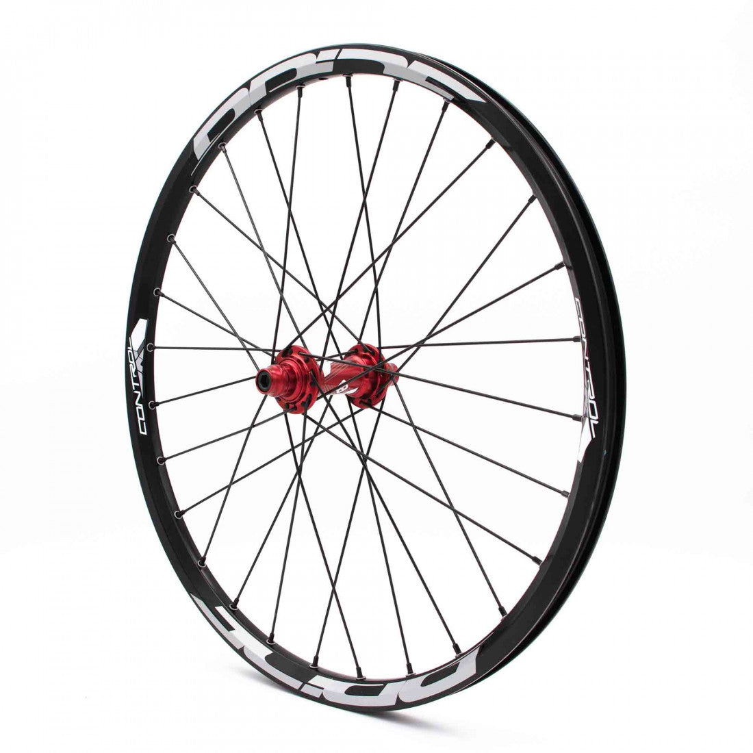 PRIDE 20" (451mm) Control V1 Disc Axes 10/15mm Wheel Set Red