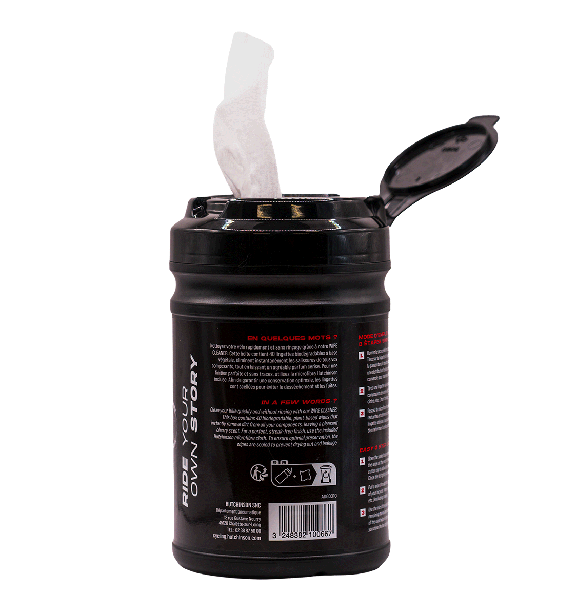 Cleaning Wipes HUTCHINSON WIPE CLEANER x40 + 1 Microfibre Cleaner